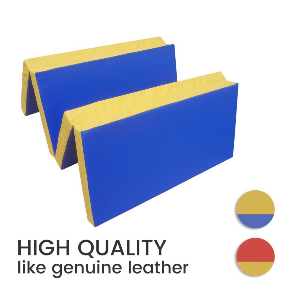 Turnmatte klappbar für Kinder und Erwachsene – hochwertige Gymnastikmatte mit Kunstlederbezug